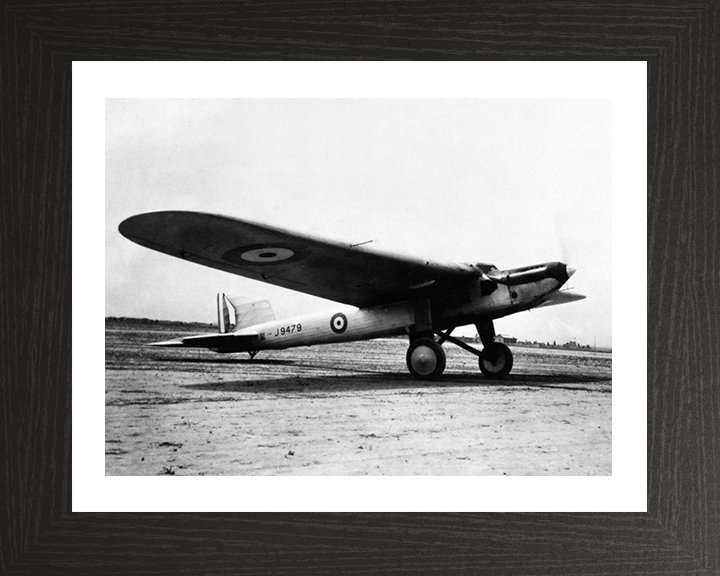 RAF Fairey Long Range Monoplane 1929 Photo Print - Royal Air Force Aircraft Hampshire Prints 10 x 8 Black Frame Yes
