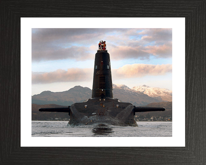 HMS Victorious (S29) Photo Print - Faslane 2005 - Royal Navy Vanguard Class Submarine Hampshire Prints 10 x 8 Black Frame Yes