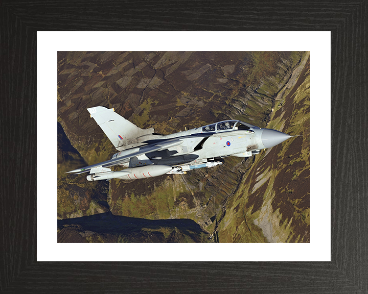 RAF Tornado GR4 Jet in Flight Oct 2012 Photo Print - Royal Air Force Aircraft Posters, Prints, & Visual Artwork Hampshire Prints 10 x 8 Black Frame Yes