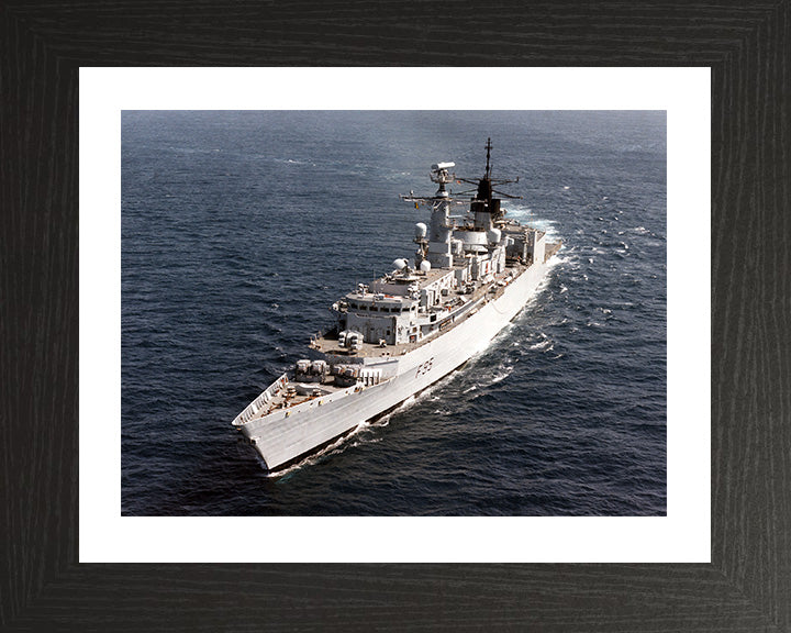 HMS London (F95) Photo Print - High Port Bow View - Royal Navy Type 22 Frigate Hampshire Prints 10 x 8 Black Frame Yes
