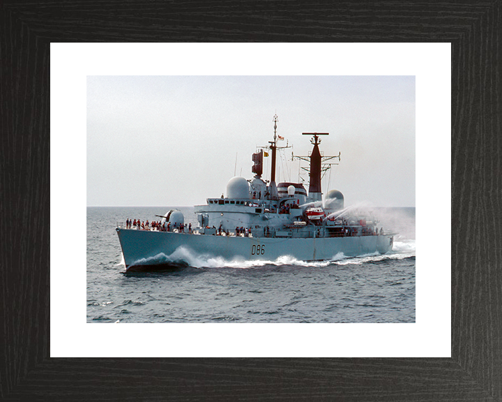 HMS Birmingham (D86) Royal Navy Type 42 Destroyer Handing Over Photo Print Wall Art Decor Posters, Prints, & Visual Artwork Hampshire Prints 10 x 8 Black Frame Yes