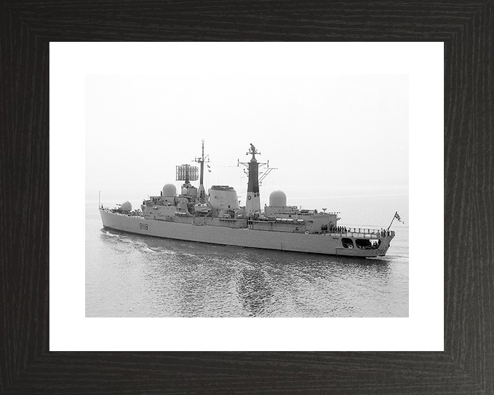 HMS Coventry (D118) Royal Navy Type 42 Destroyer Black and White Photo Print Wall Art Decor Posters, Prints, & Visual Artwork Hampshire Prints 10 x 8 Black Frame Yes
