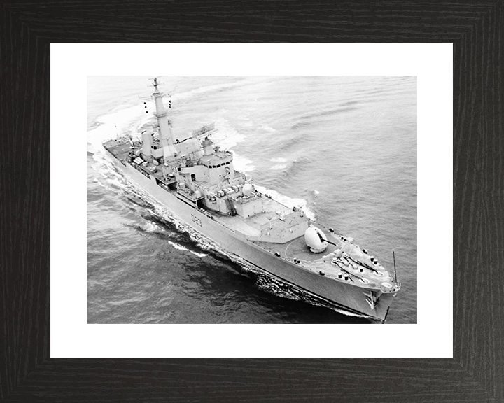 HMS Bristol (D23) Royal Navy Type 82 Destroyer Turning to Port Photo Print Wall Art Naval Decor Posters, Prints, & Visual Artwork Hampshire Prints 10 x 8 Black Frame Yes