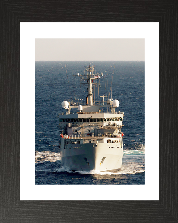 HMS Echo (H87) Royal Navy Echo Class Survey Vessel Bow View Photo Print Wall Art Decor Posters, Prints, & Visual Artwork Hampshire Prints 10 x 8 Black Frame Yes