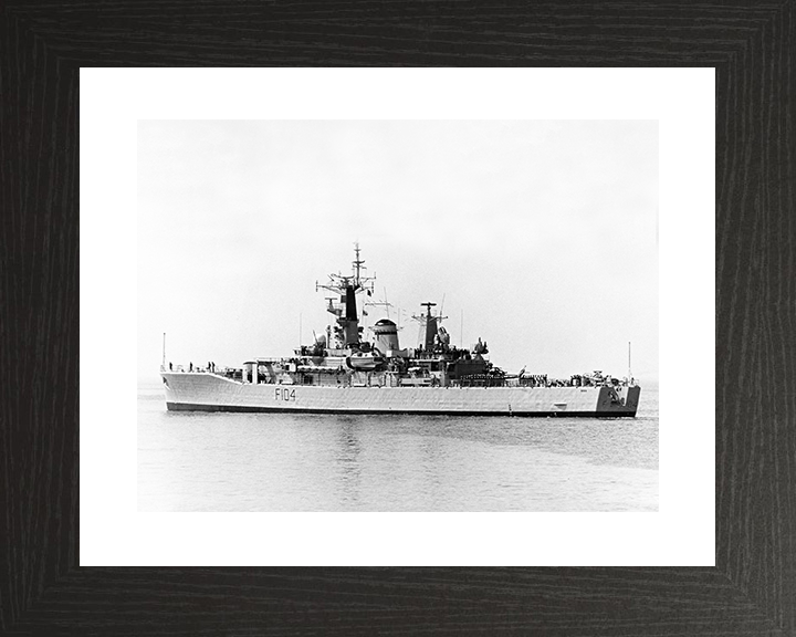 HMS Dido (F104) Royal Navy Leander Class Frigate Low Port Side View Photo Print Wall Art Decor Posters, Prints, & Visual Artwork Hampshire Prints 10 x 8 Black Frame Yes