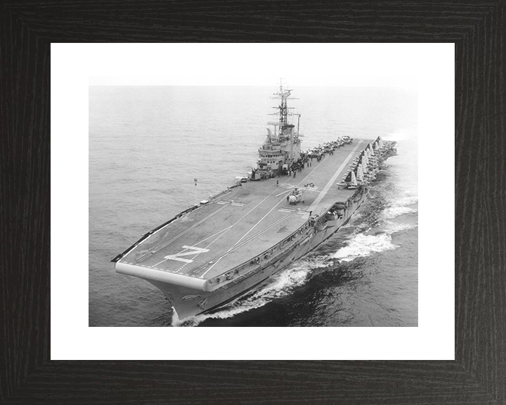 HMS Albion (R07) Royal Navy Centaur Class Carrier Underway Photo Print Wall Art Naval Decor Posters, Prints, & Visual Artwork Hampshire Prints 10 x 8 Black Frame Yes