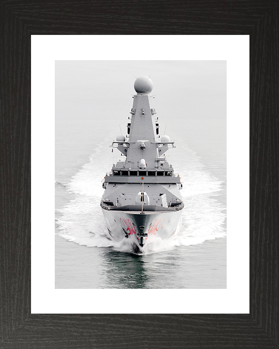 HMS Dragon (D35) Royal Navy Type 45 Destroyer Bow View 2011 Photo Print Wall Art Decor Posters, Prints, & Visual Artwork Hampshire Prints 10 x 8 Black Frame Yes