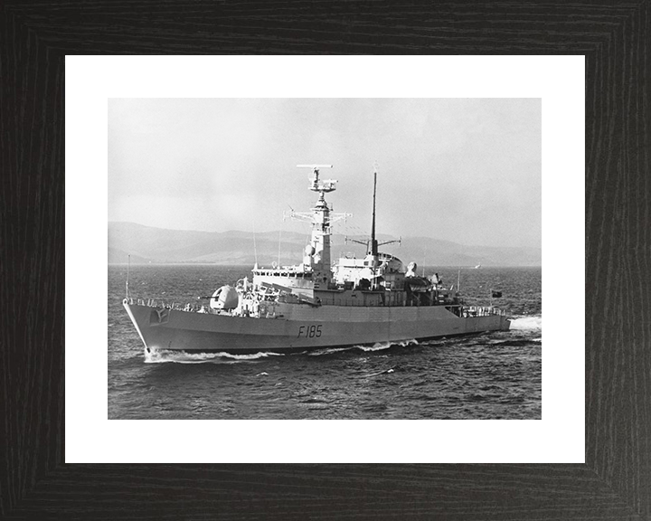 HMS Avenger (F185) Royal Navy Type 21 Frigate During Trials 1977 Photo Print Wall Art Decor Posters, Prints, & Visual Artwork Hampshire Prints 10 x 8 Black Frame Yes