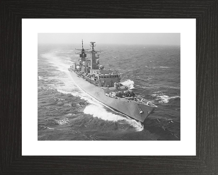 HMS Boxer (F92) Royal Navy Type 22 Frigate High Starboard Bow View Photo Print Wall Art Decor Posters, Prints, & Visual Artwork Hampshire Prints 10 x 8 Black Frame Yes
