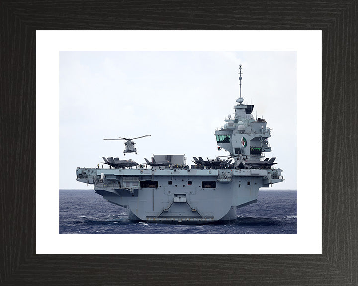 HMS Queen Elizabeth R08 Royal Navy Queen Elizabeth Class Aircraft Carrier Photo Print or Framed Print - Hampshire Prints