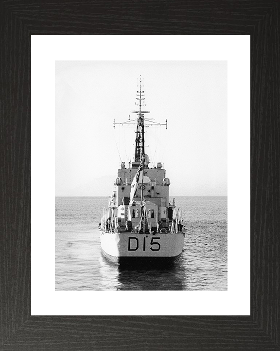 HMS Cavendish (R15) (D15) Royal Navy C Class Destroyer Stern View Photo Print Wall Art Decor Posters, Prints, & Visual Artwork Hampshire Prints 10 x 8 Black Frame Yes