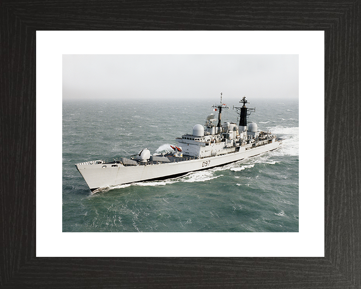 HMS Edinburgh (D97) Royal Navy Type 42 Destroyer At Sea 2001 Photo Print Wall Art Decor Posters, Prints, & Visual Artwork Hampshire Prints 10 x 8 Black Frame Yes
