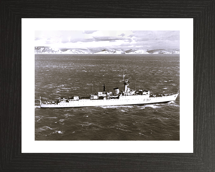 HMS Grenville (F197) Royal Navy U Class Destroyer At Sea 1969 Photo Print Wall Art Decor Posters, Prints, & Visual Artwork Hampshire Prints 10 x 8 Black Frame Yes