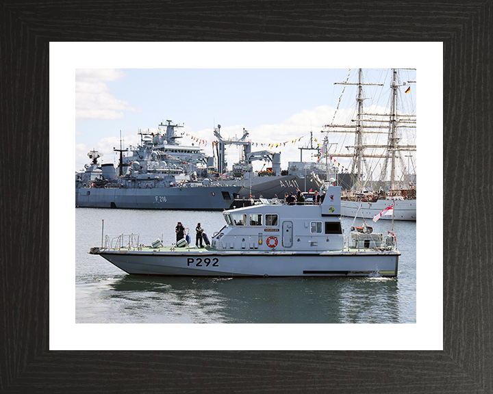 HMS Charger (P292) Photo Print - Kiel Harbour 2022 - Royal Navy Archer Class Patrol Vessel Posters, Prints, & Visual Artwork Hampshire Prints 10 x 8 Black Frame Yes