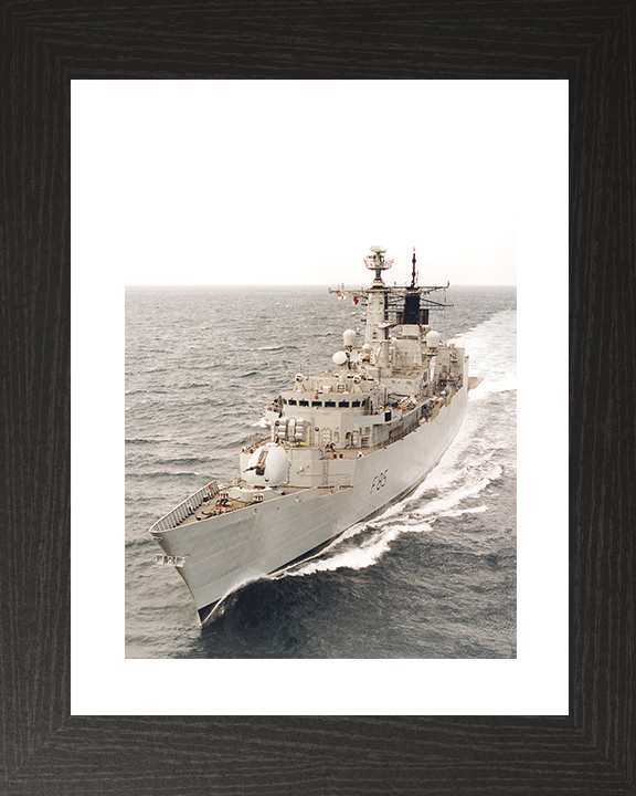 HMS Cumberland (F85) Royal Navy Type 22 Frigate Port Bow Portrait Photo Print Wall Art Decor Posters, Prints, & Visual Artwork Hampshire Prints 10 x 8 Black Frame Yes