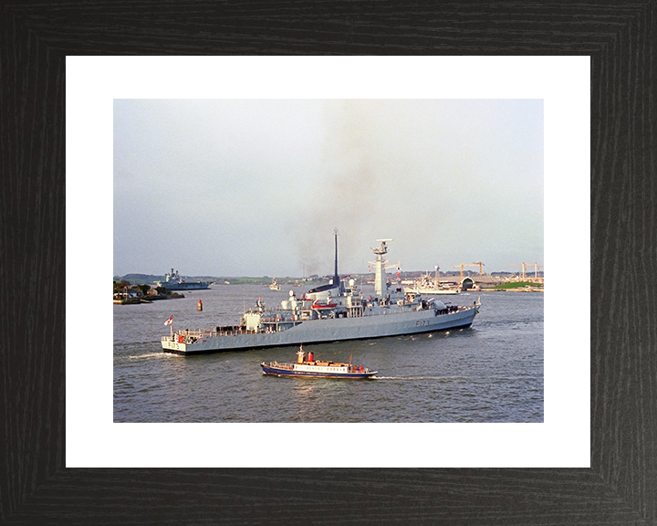HMS Arrow (F173) Royal Navy Type 21 Frigate Entering Harbour Photo Print Wall Art Decor Posters, Prints, & Visual Artwork Hampshire Prints 10 x 8 Black Frame Yes