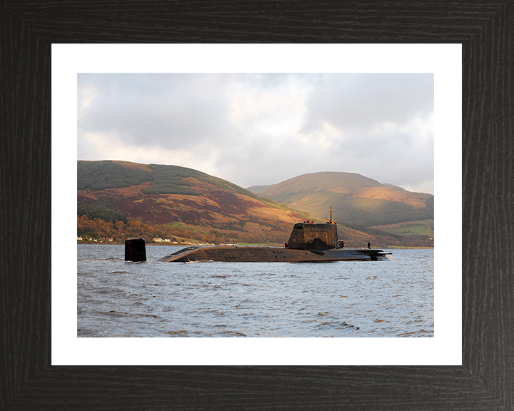 HMS Astute (S119) Photo Print - Starboard View 2009 - Royal Navy Astute Class Submarine Hampshire Prints 10 x 8 Black Frame Yes