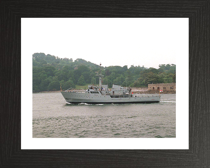 HMS Beagle (H319) Photo Print - Plymouth Sound - Royal Navy Bulldog Class Survey Vessel