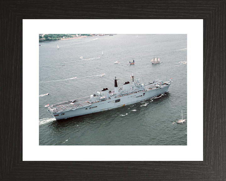 HMS Ark Royal (R07) Royal Navy Invincible Class Aircraft Carrier New York Harbor Photo Print Wall Art Decor Posters, Prints, & Visual Artwork Hampshire Prints 10 x 8 Black Frame Yes
