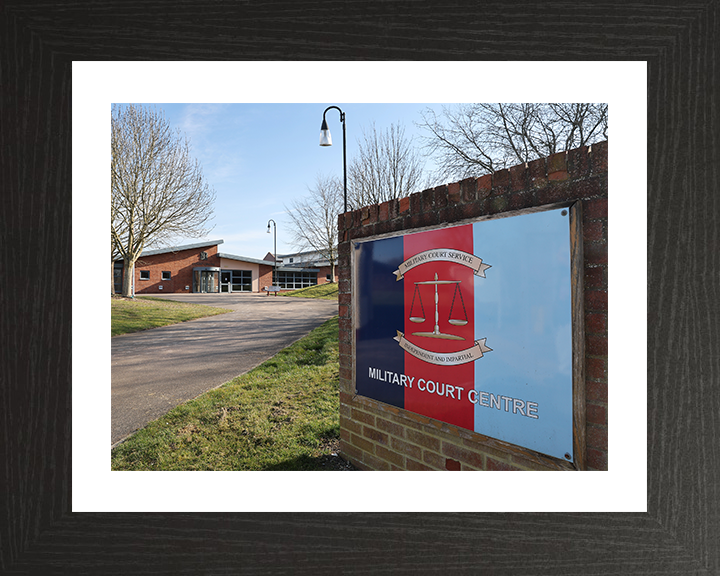 Bulford Military Court Centre Photo Print - British Army - Royal Navy - RAF Hampshire Prints 10 x 8 Black Frame Yes