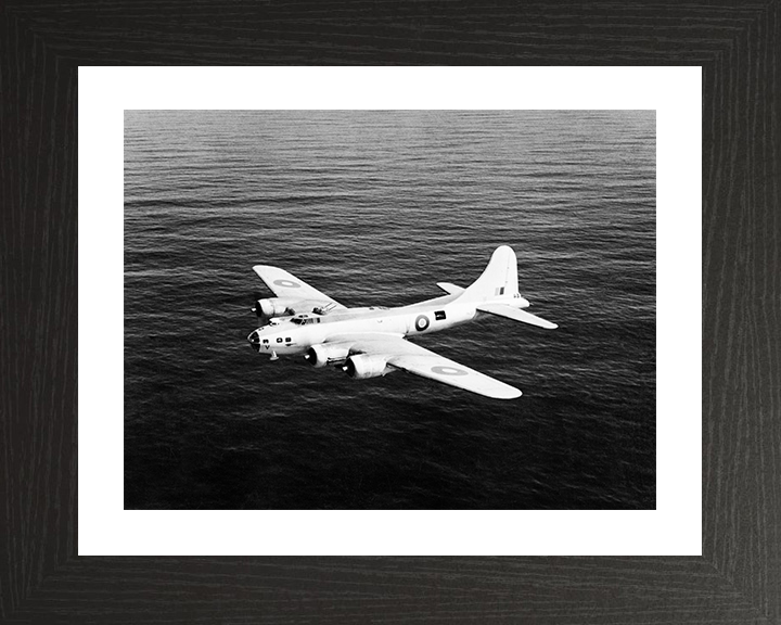 RAF Boeing Fortress Mk IIA in Flight Photo Print - Royal Air Force Aircraft Hampshire Prints 10 x 8 Black Frame Yes