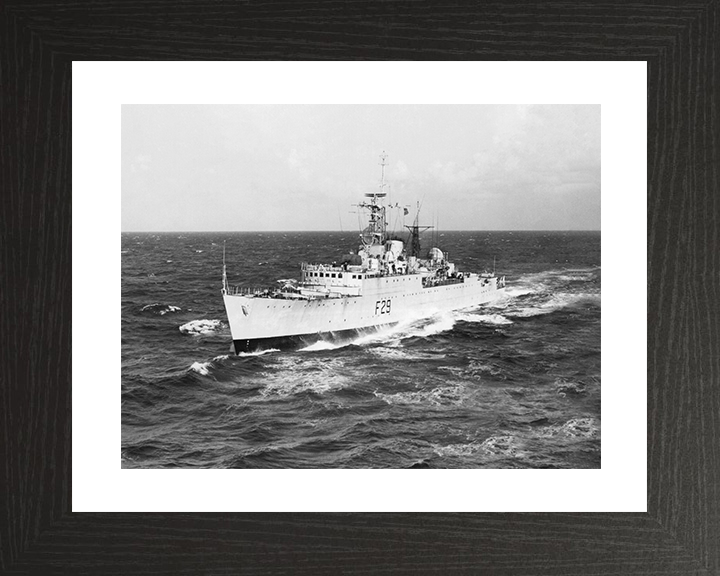 HMS Verulam (F29) Photo Print - at sea 1953 - Royal Navy Type 15 Frigate Posters, Prints, & Visual Artwork Hampshire Prints 10 x 8 Black Frame Yes