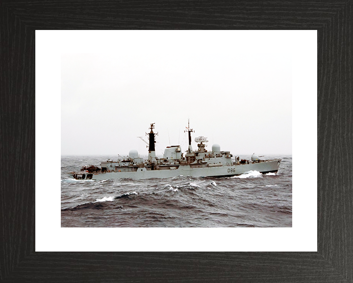 HMS Birmingham (D86) Royal Navy Type 42 Destroyer Underway Port View Photo Print Wall Art Decor Posters, Prints, & Visual Artwork Hampshire Prints 10 x 8 Black Frame Yes
