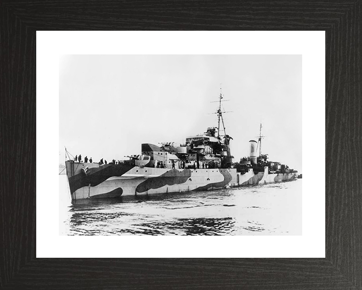 HMS Charybdis (88) Photo Print - Port Side View - Royal Navy Dido Class Light Cruiser Posters, Prints, & Visual Artwork Hampshire Prints 10 x 8 Black Frame Yes