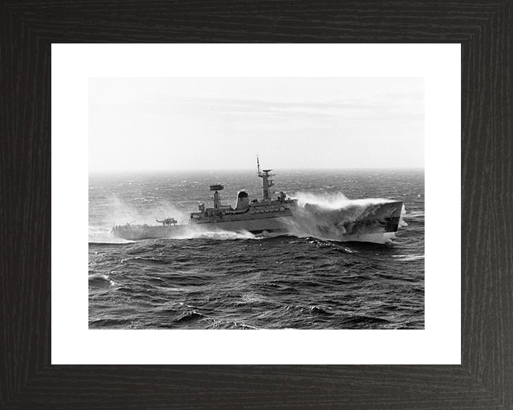HMS Arethusa (F38) Royal Navy Leander Class Frigate In Rough Sea Photo Print Wall Art Decor Posters, Prints, & Visual Artwork Hampshire Prints 10 x 8 Black Frame Yes