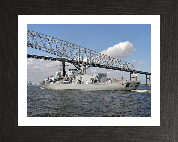 HMS Argyll (F231) Royal Navy Type 23 Frigate Entering Baltimore 2014 Photo Print Wall Art Decor Posters, Prints, & Visual Artwork Hampshire Prints 10 x 8 Black Frame Yes