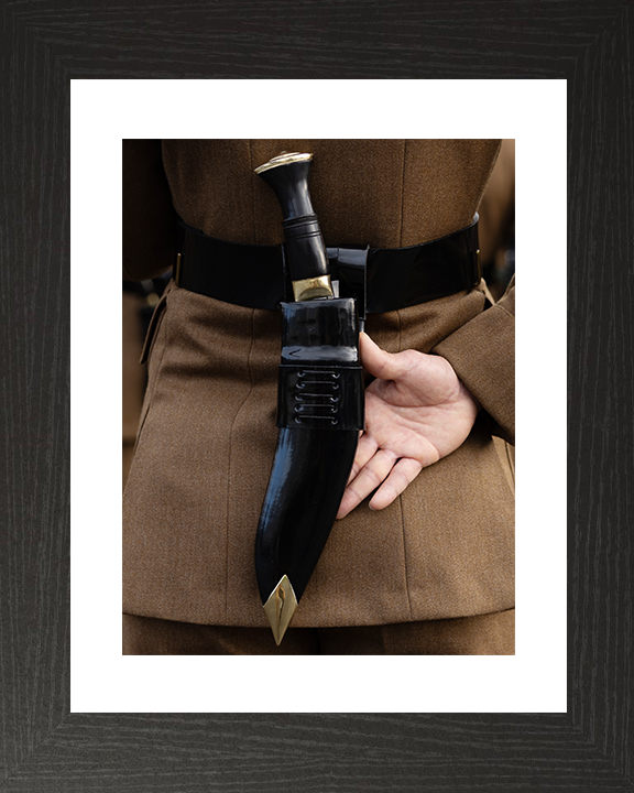 British Army Royal Gurkha Rifles Kukri Knife Close Up 2025 Photo Print Wall Art Poster Posters, Prints, & Visual Artwork Hampshire Prints 10 x 8 Black Frame Yes