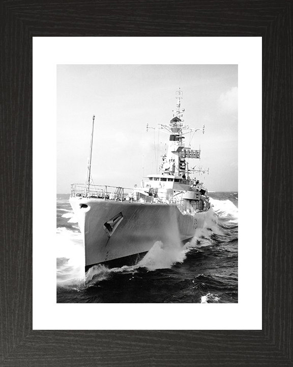 HMS Andromeda (F57) Royal Navy Leander Class Frigate Underway Portrait Photo Print Wall Art Decor Posters, Prints, & Visual Artwork Hampshire Prints 10 x 8 Black Frame Yes
