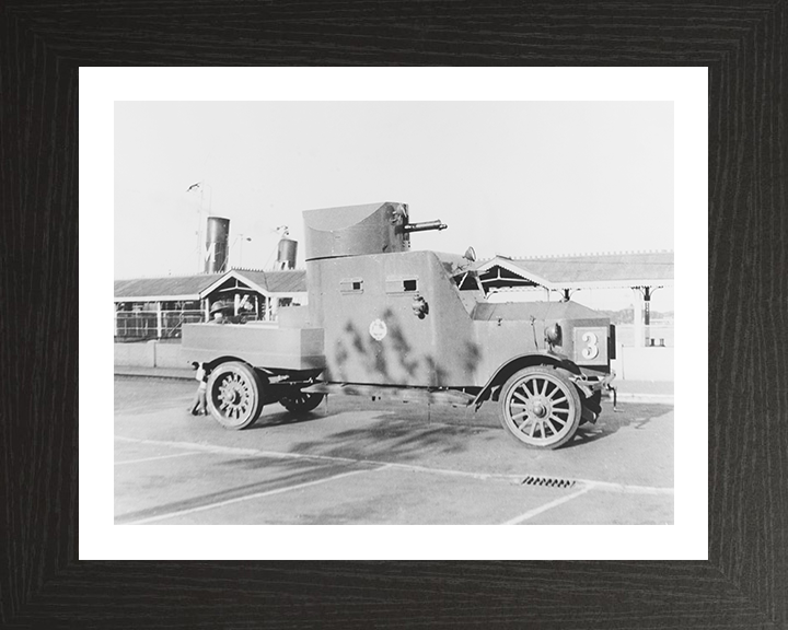 British Army Rolls Royce Armoured Car 1937 Photo Print - British Army Vehicle Hampshire Prints 10 x 8 Black Frame Yes