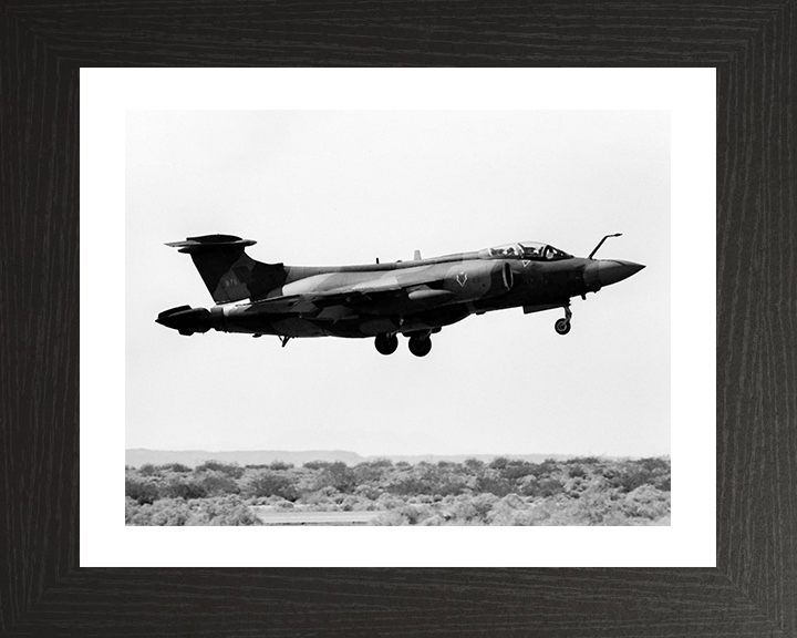 RAF Buccaneer S2B in Flight 1981 Photo Print - Royal Air Force Aircraft Posters, Prints, & Visual Artwork Hampshire Prints 10 x 8 Black Frame Yes