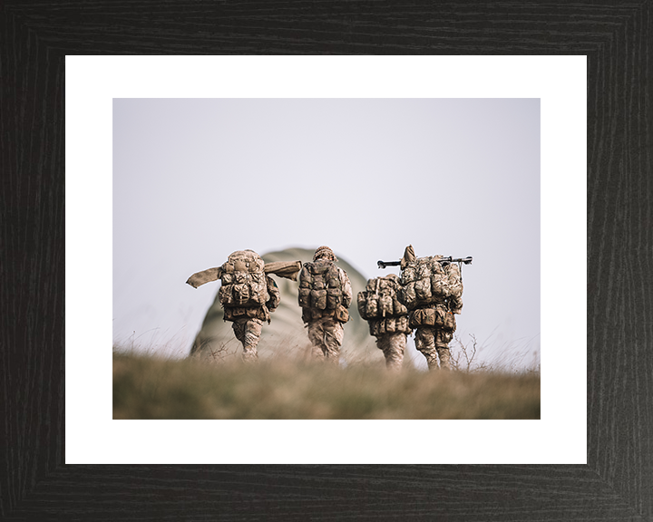 Four British Army Paratroopers Portrait 2026 Photo Print Wall Art Military Decor Posters, Prints, & Visual Artwork Hampshire Prints 10 x 8 Black Frame Yes
