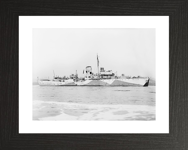 HMS Campanula (K18) Royal Navy Flower Class Corvette Starboard View Photo Print Wall Art Decor Posters, Prints, & Visual Artwork Hampshire Prints 10 x 8 Black Frame Yes