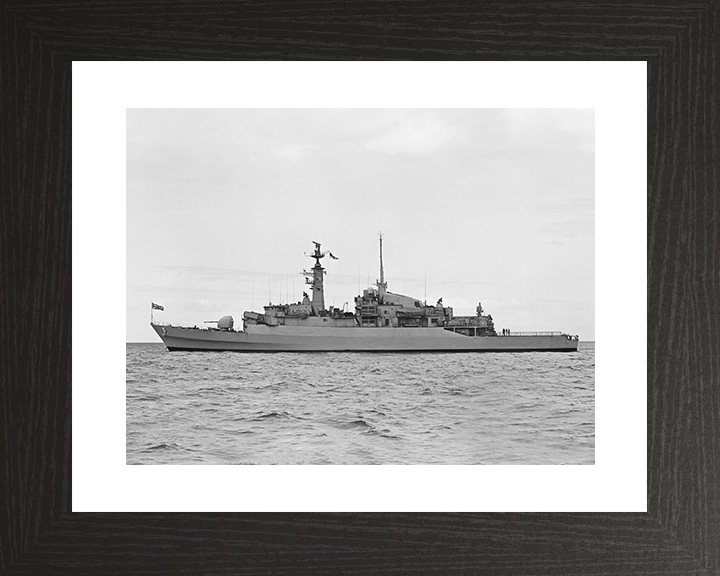 HMS Antelope (F170) Royal Navy Type 21 Frigate Low Port Beam View Photo Print Wall Art Decor Posters, Prints, & Visual Artwork Hampshire Prints 10 x 8 Black Frame Yes