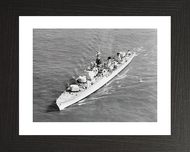 HMS Diamond (D35) Royal Navy Daring Class Destroyer High Port Bow View Photo Print Wall Art Decor Posters, Prints, & Visual Artwork Hampshire Prints 10 x 8 Black Frame Yes