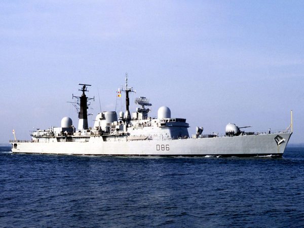 HMS Birmingham D86 Type 42 Destroyer Starboard View