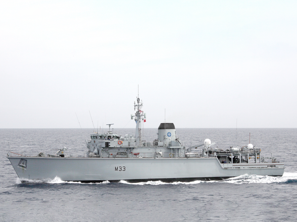 HMS Brocklesby M33 Hunt Class Mine Warfare Vessel March 2011