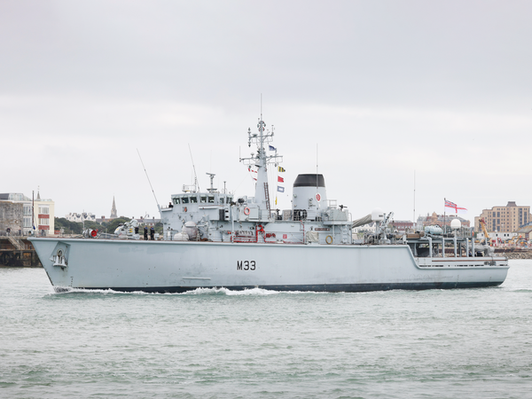 HMS Brocklesby M33 Hunt Class Mine Warfare Vessel October 2021