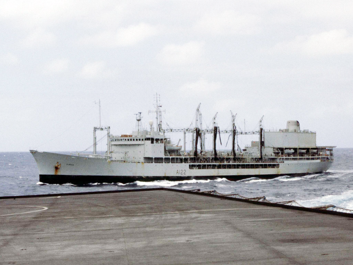 RFA Olwen A122 Ol Class Tanker 1989 Port Beam View