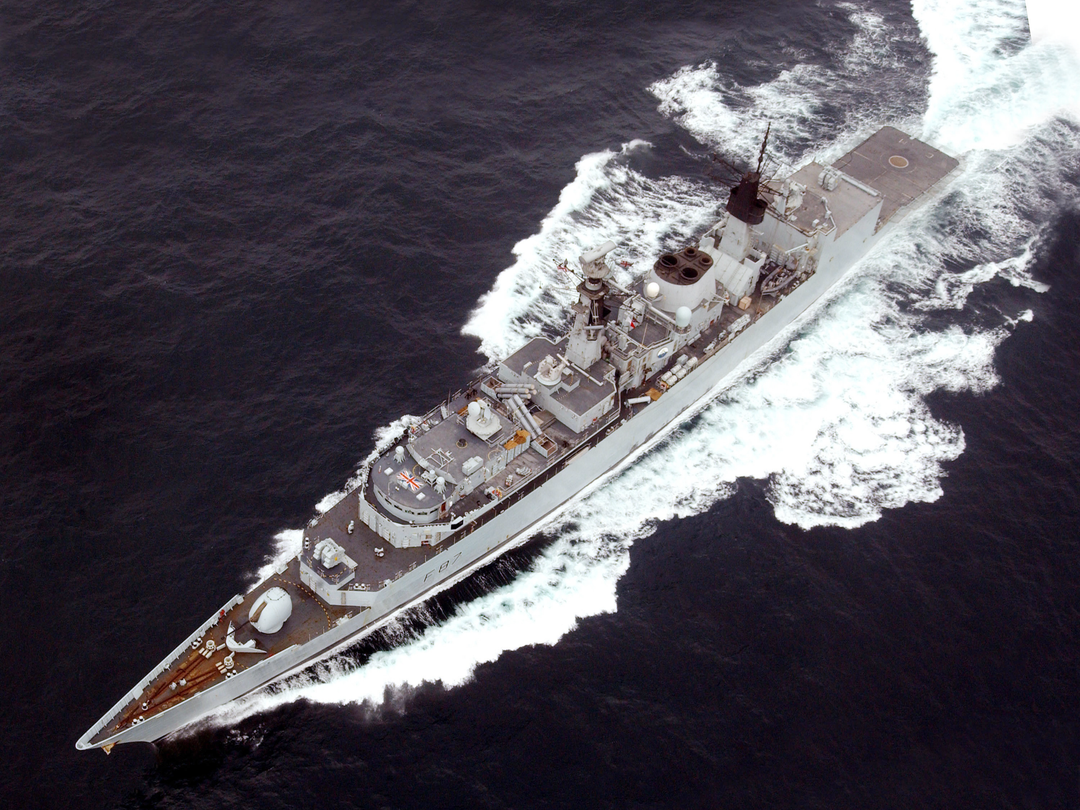 HMS Chatham (F87) Royal Navy Type 22 Frigate From The Air Photo Print Wall Art Decor Posters, Prints, & Visual Artwork Hampshire Prints 6 x 4 No Frame No