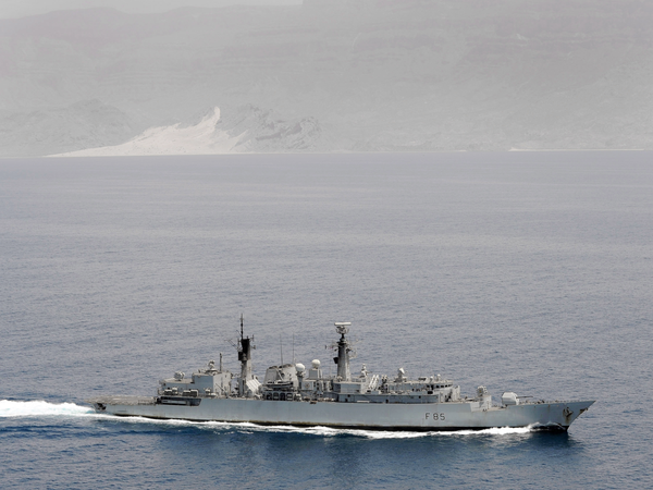 HMS Cumberland F85 Type 22 Frigate 18 August 2009 At Speed