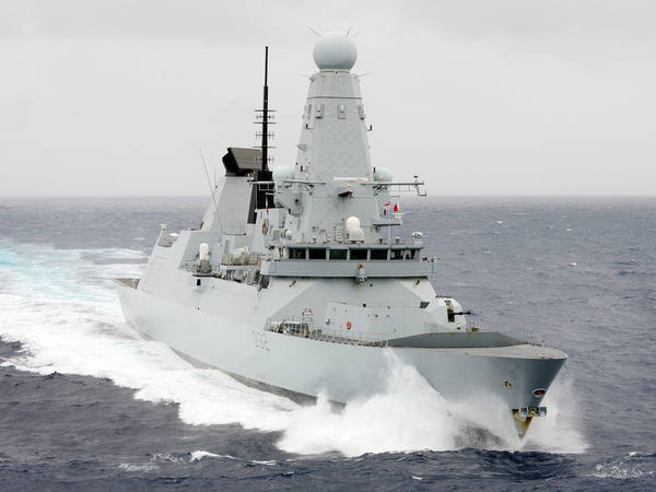 HMS Daring D32 Type 45 Destroyer 12 June 2013 Starboard Bow View Underway