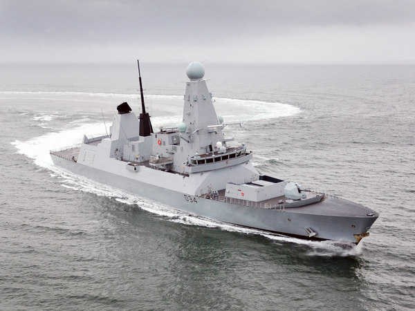HMS Diamond D34 Type 45 Destroyer 9 February 2011 Turning To Port