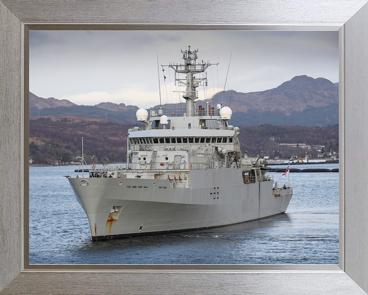 HMS Enterprise (H88) Royal Navy Hydrographic Survey Vessel Port Bow View Photo Print Wall Art Decor - Posters, Prints, & Visual Artwork - by Hampshire Prints (image 7 of 9)