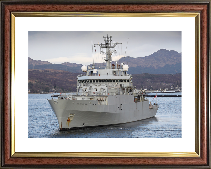 HMS Enterprise (H88) Royal Navy Hydrographic Survey Vessel Port Bow View Photo Print Wall Art Decor - Posters, Prints, & Visual Artwork - by Hampshire Prints (image 8 of 9)