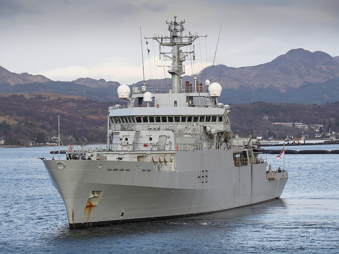 HMS Enterprise (H88) Royal Navy Hydrographic Survey Vessel Port Bow View Photo Print Wall Art Decor - Posters, Prints, & Visual Artwork - by Hampshire Prints (image 1 of 9)