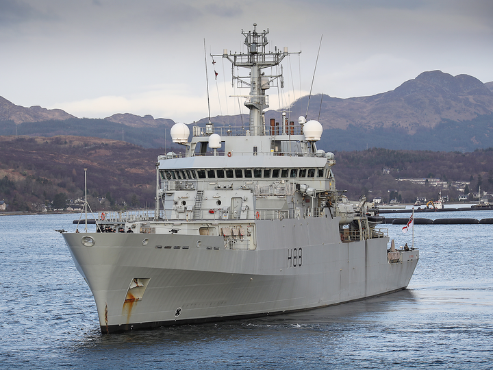 HMS Enterprise (H88) Royal Navy Hydrographic Survey Vessel Port Bow View Photo Print Wall Art Decor - Posters, Prints, & Visual Artwork - by Hampshire Prints (image 1 of 9)